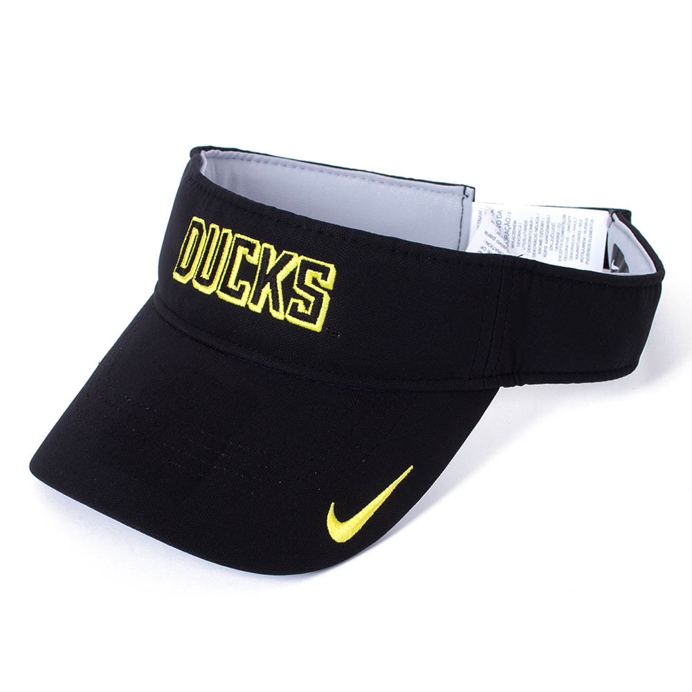 Classic Oregon O, Nike, Black, Visor, Performance/Dri-FIT, Accessories, Unisex, Sideline, Tonal, Ace, Practice, 882716